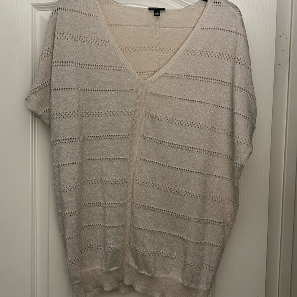 Torrid women shimmer short sleeve pullover top size 1 1X (14/16) .